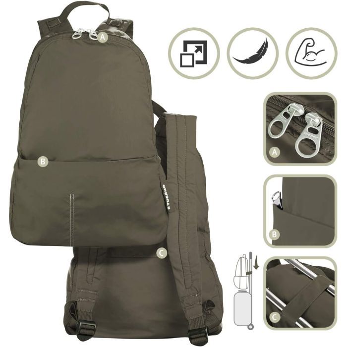 Рюкзак туристический Tucano Compatto Eco XL темно зелений (BPCOBK-ECO-VM) изображение 4