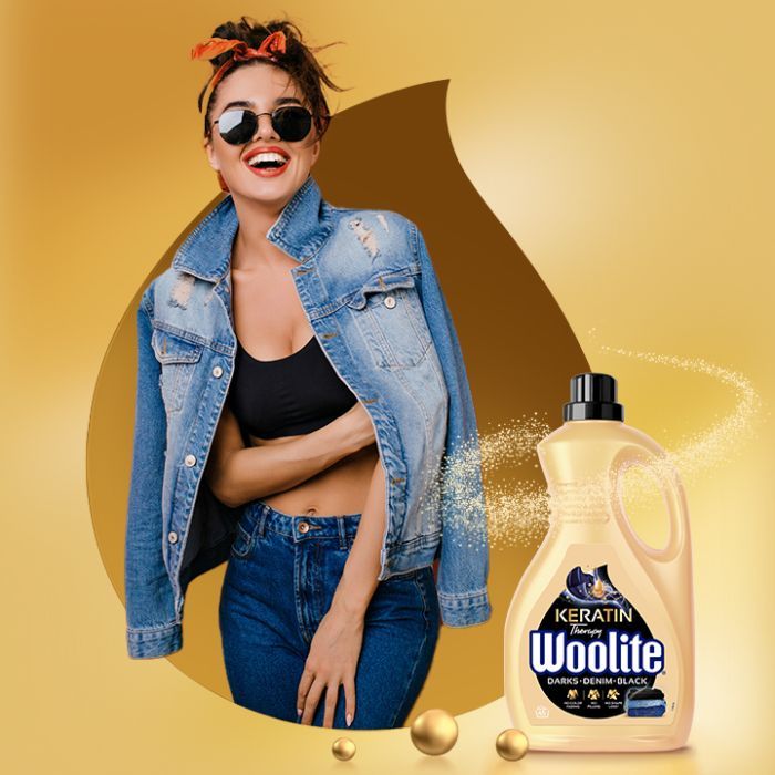 Гель для стирки Woolite Для черных, темных и джинсовых тканей С кератином 4.5 л (5900627056945) изображение 2