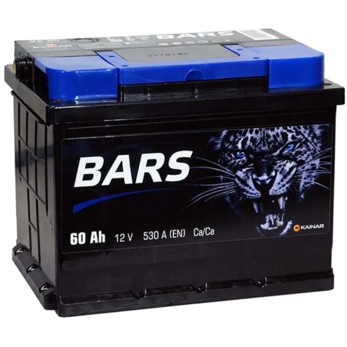 Аккумулятор автомобильный Bars 60Ah Ев (-/+) (530EN)