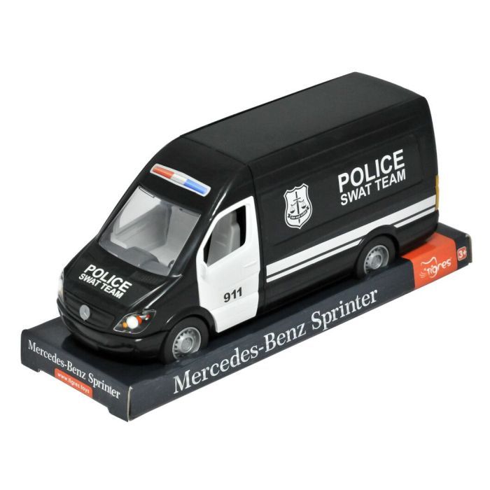 Спецтехника Tigres Mercedes-Benz Sprinter грузовой (черный) на планшетке (39721)