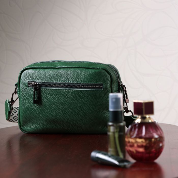 Сумка Vintage Из натуральной кожи Зеленая (22639) изображение 12