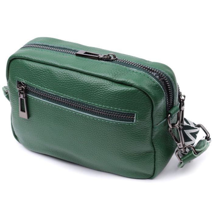 Сумка Vintage Из натуральной кожи Зеленая (22639) изображение 2