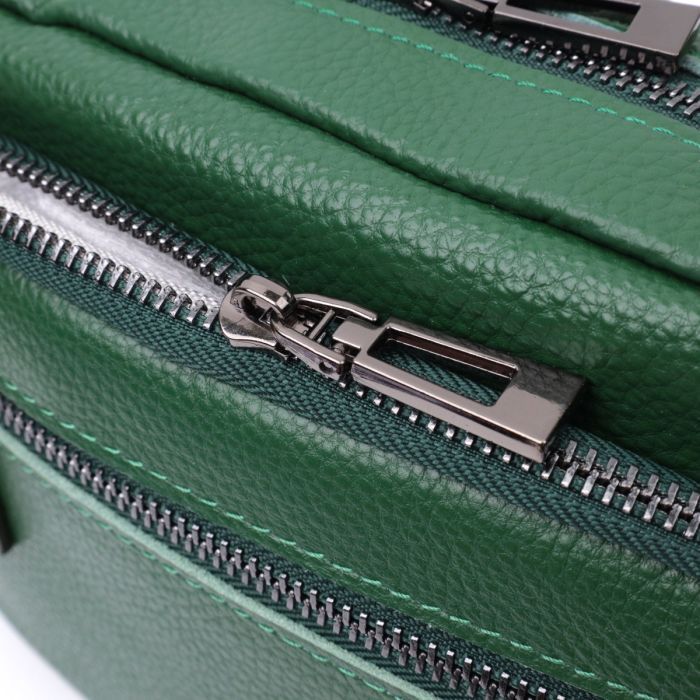 Сумка Vintage Из натуральной кожи Зеленая (22639) изображение 8