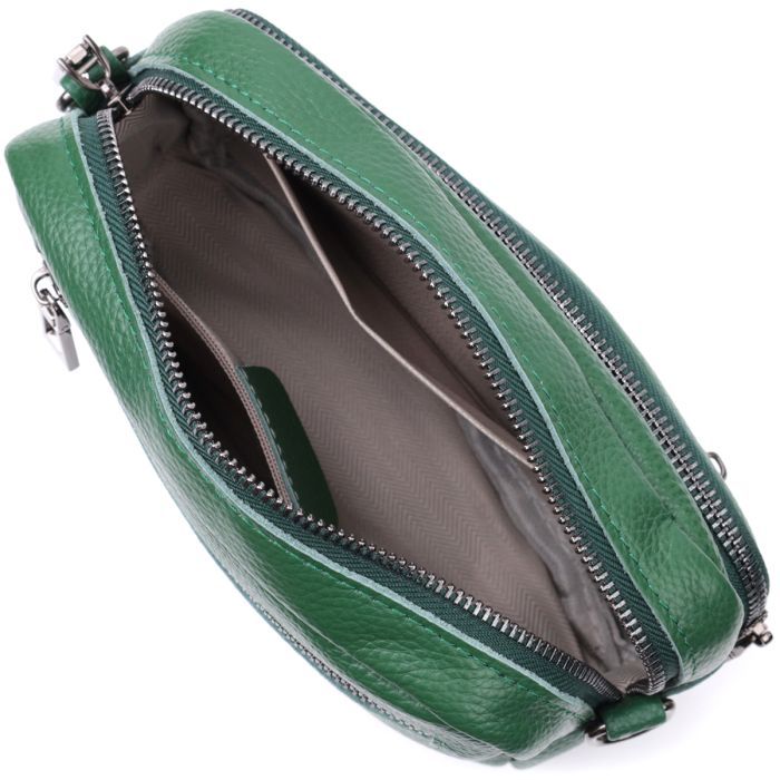 Сумка Vintage Из натуральной кожи Зеленая (22639) изображение 9