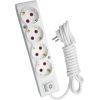 Мережевий подовжувач TECCO 3м 4 поста white (8681277842733)
