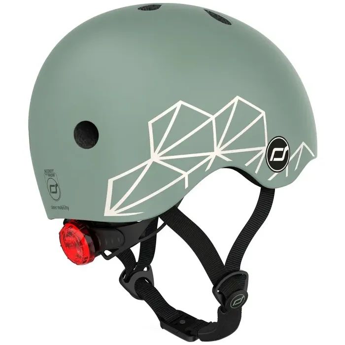 Шлем Scoot&Ride 45-51см, зебра, с фонариком (SR-181206-ZEBRA) изображение 3
