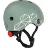 Шлем Scoot&Ride 45-51см, зеленый, с фонариком (SR-181206-GREENLINES) изображение 3