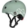 Шлем Scoot&Ride 45-51см, зеленый, с фонариком (SR-181206-GREENLINES)