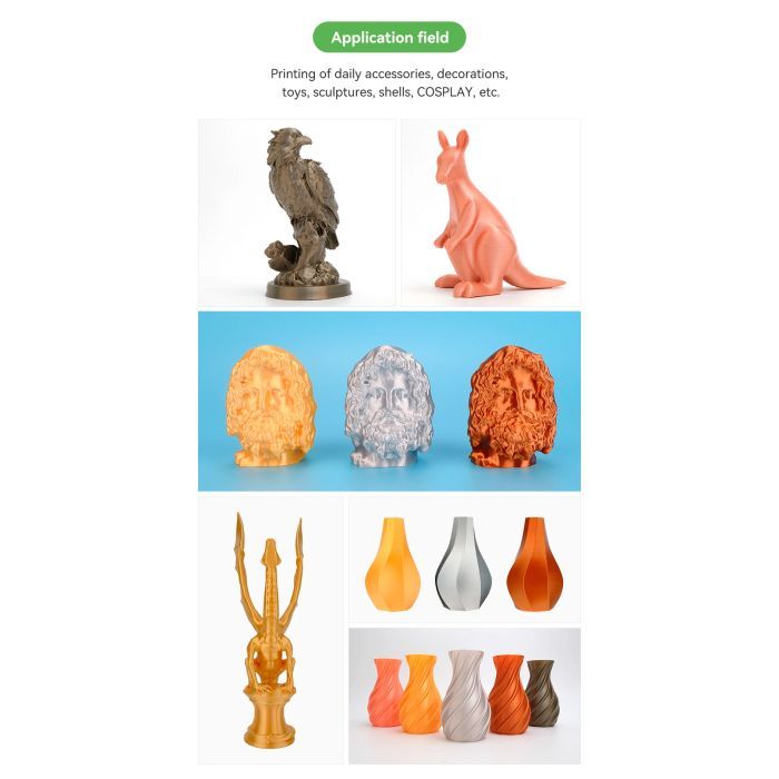 Пластик для 3D-принтера eSUN ePLA-Silk Metal 1.75мм, 1кг, bronze (ePLA-Silk-P175BR1) зображення 4