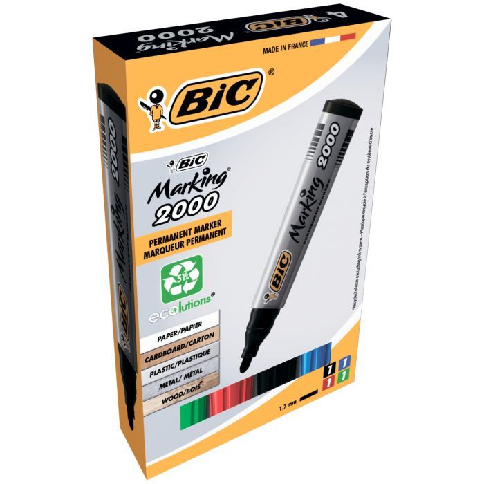 Набір маркерів Bic перманентних, 4 кольори (bc8209112) зображення 2