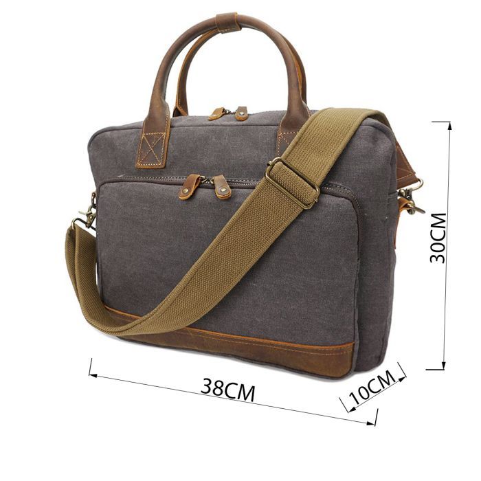 Сумка Vintage Текстильна Сіра (20062) зображення 3