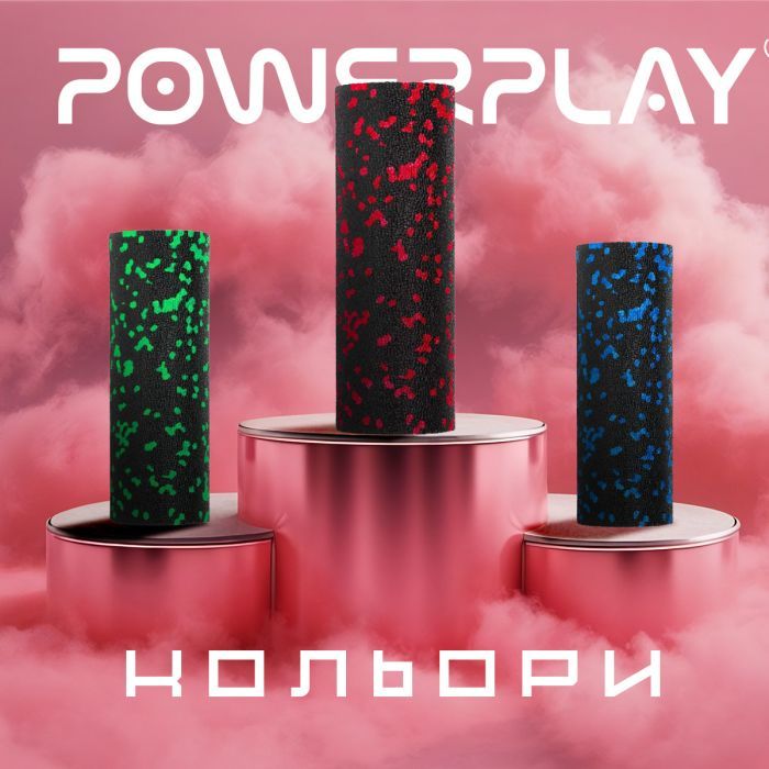 Масажный ролик PowerPlay PP-4346 Mini EPP Foam Roller 15x5,3см Чорно/Синій (PP_4346_Blue_(15*5)) изображение 10