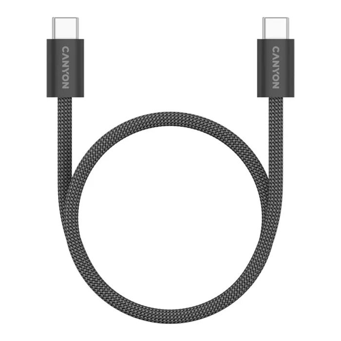 Дата кабель USB-C to USB-C 1.0m 60W Magnet Braided Black Canyon (CND-CCMG60AB15B)