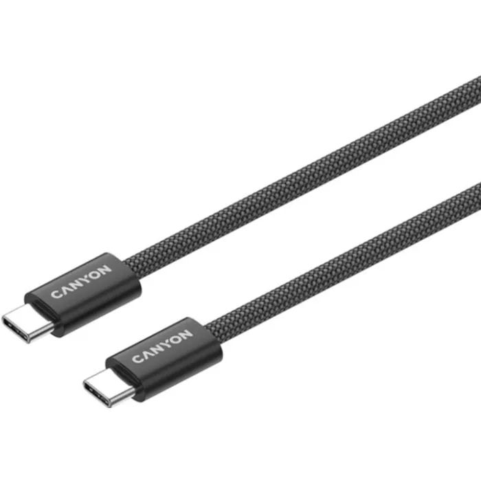 Дата кабель USB-C to USB-C 1.0m 60W Magnet Braided Black Canyon (CND-CCMG60AB15B) изображение 5