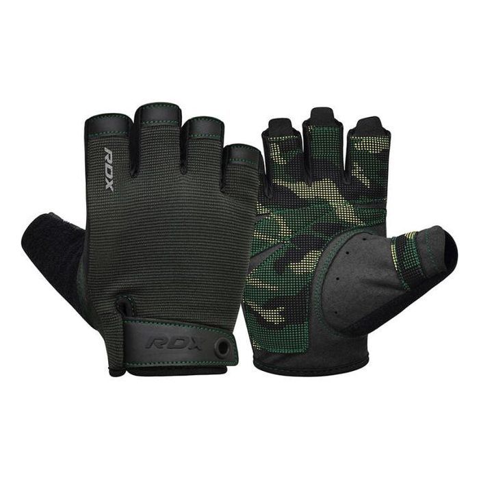 Перчатки для фитнеса RDX T2 Half Army Green Plus XL (WGA-T2HA-XL+)