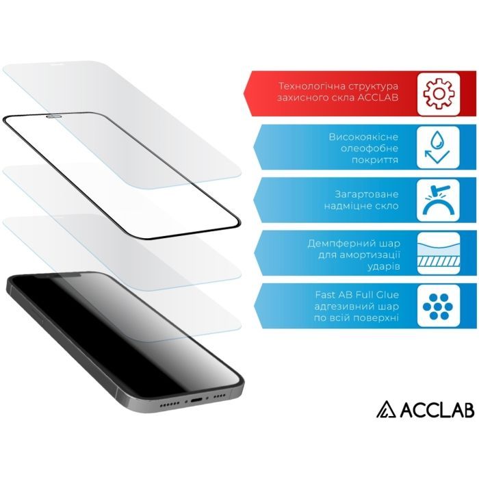 Стекло защитное ACCLAB Full Glue Nokia G22 Black (1283126582158) изображение 4