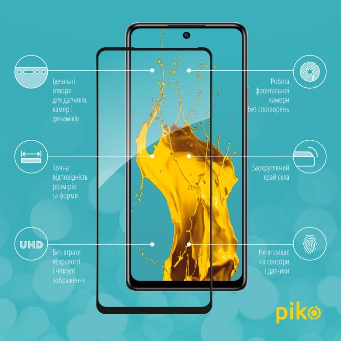 Скло захисне Piko Full Glue Infinix Hot 40 Black (1283126589201) зображення 2