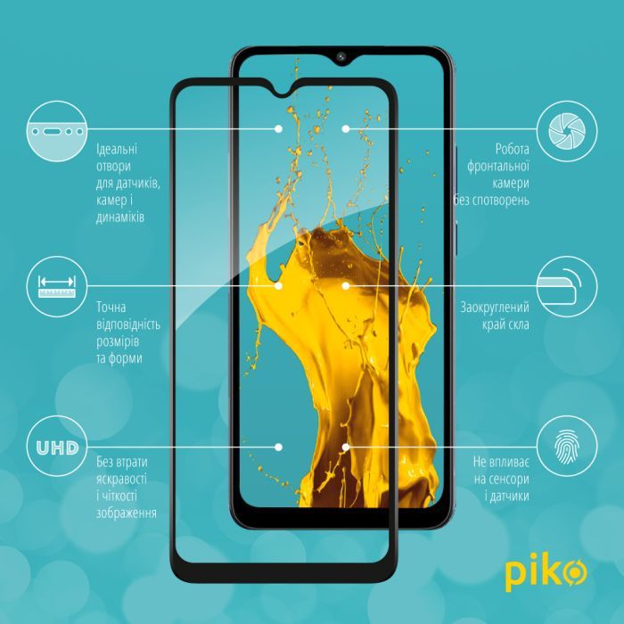 Скло захисне Piko Full Glue Xiaomi Poco C50 Black (1283126589676) зображення 2