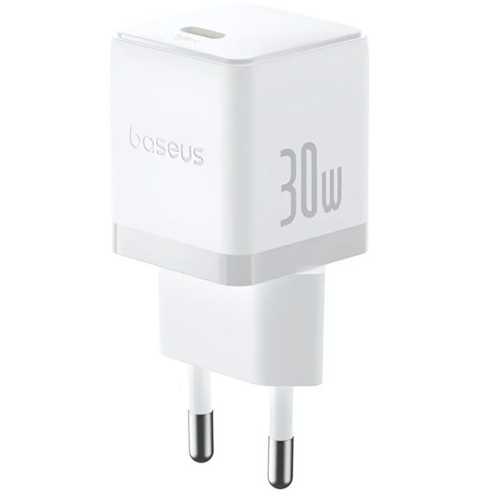 Зарядний пристрій Baseus Palm Fast Charger 1C 30W + Cable 1.0m Type-C 60W white (P10111605213-01) зображення 3