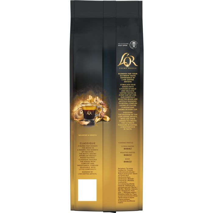 Кава L'OR Crema Absolute Classic в зернах 1 кг (8711000400791) зображення 3