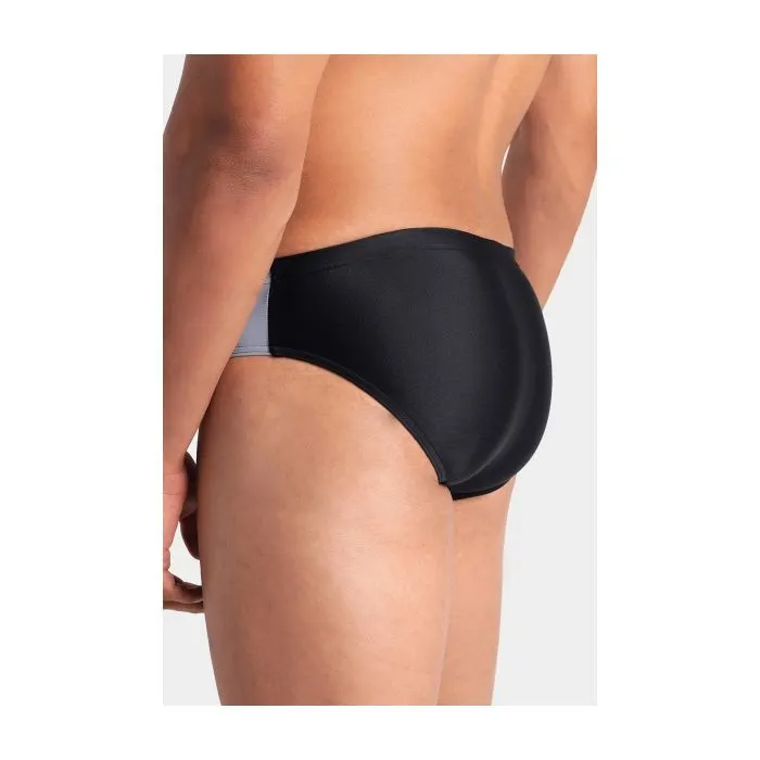 Плавки Arena Stripe Swim Briefs 007929-550 чорний, сірий 110 (3468337395157) изображение 4
