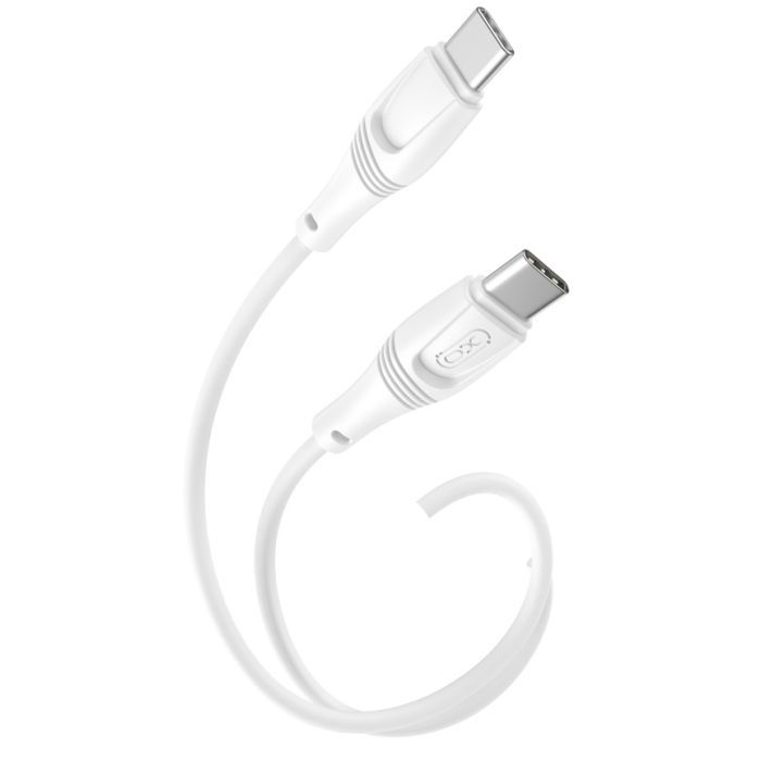 Дата кабель USB-C to USB-C 1.0m 60W High Elastic Zeus XO (NBQ239B_White) изображение 3