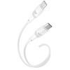 Дата кабель USB-C to USB-C 1.0m 60W High Elastic Zeus XO (NBQ239B_White) изображение 3