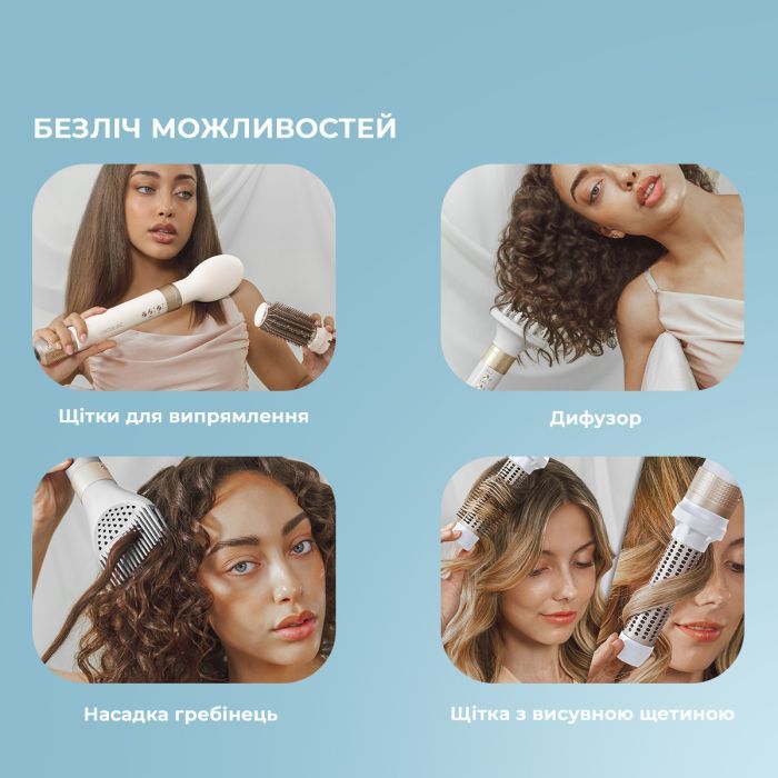 Стайлер Cecotec Bamba CeramicCare 14in1 AirGlam Champagne (CCTC-00252) изображение 11