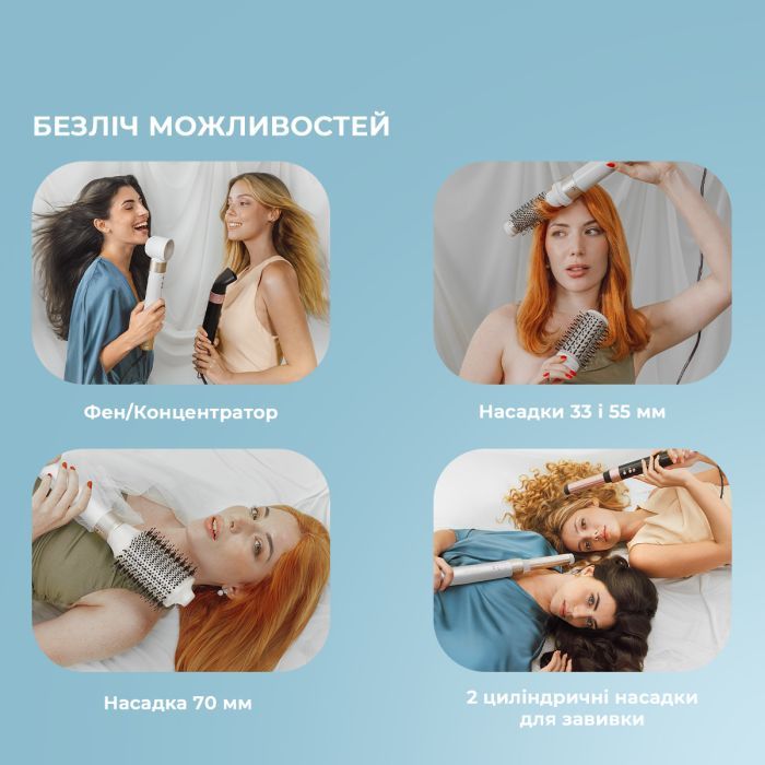 Стайлер Cecotec Bamba CeramicCare 14in1 AirGlam Champagne (CCTC-00252) изображение 12