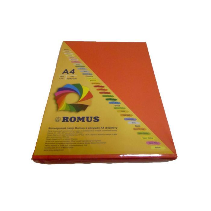 Папір Romus A4 160 г/м2 100c, red coral (R50225)