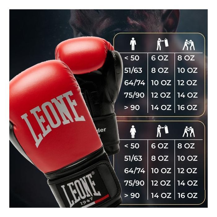Боксерские перчатки Leone GN383 Thunder Red 10 унцій (GN383_Red_10oz) изображение 10