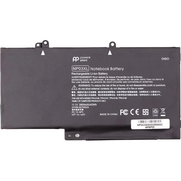 Аккумулятор для ноутбука HP Envy 15-U010DX (NP03XL) 11.1V 3900mAh PowerPlant (NB462483)