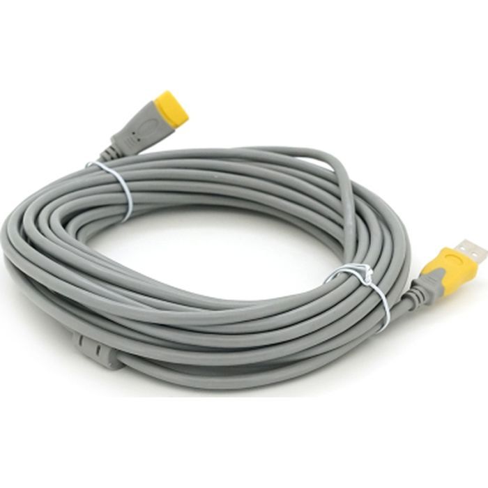 Дата кабель USB 2.0 AM/AF 10.0m UF-104 grey yellow VEGGIEG (YT-AM/AF-UF-104) зображення 2