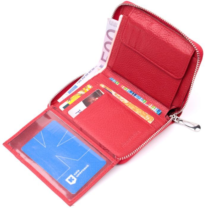 Гаманець ST Leather З натуральної шкіри Червоний (22448) зображення 7