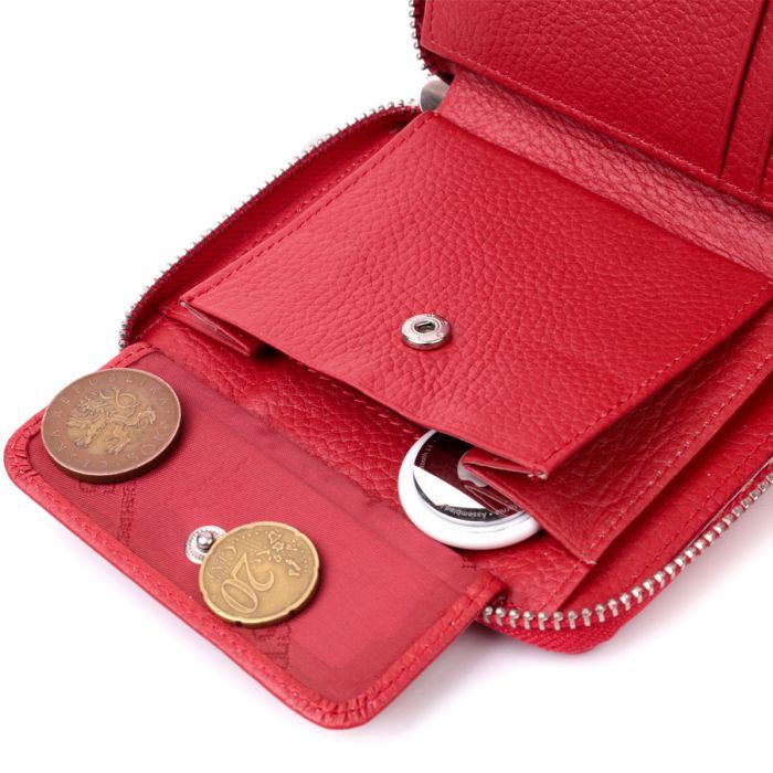 Гаманець ST Leather З натуральної шкіри Червоний (22448) зображення 8