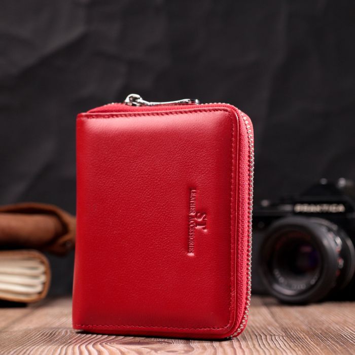 Гаманець ST Leather З натуральної шкіри Червоний (22448) зображення 9