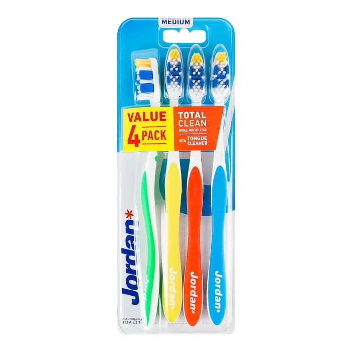 Зубна щітка Jordan Total Clean Medium 4 шт. (7038516140418)