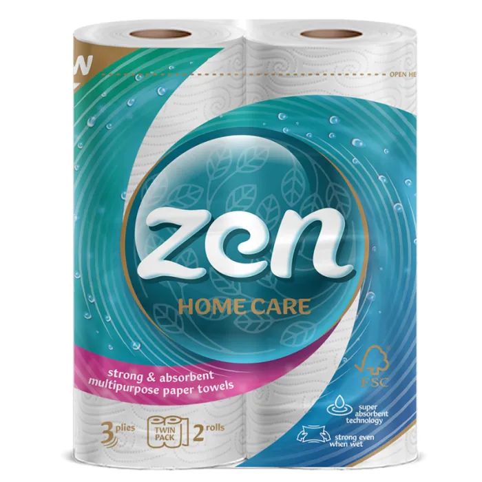 Бумажные полотенца Zen Premium Care 3 слоя 50 отрывов 11 м 2 рулона (5944582100275) > цены в Киеве и Украине Бумажные полотенца Zen Premium Care 3 слоя 50 отрывов 11 м 2 рулона (5944582100275)