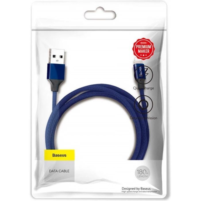 Дата кабель USB 2.0 AM to Lightning 1.8m red Baseus (CALYW-A09) изображение 2