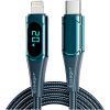 Дата кабель USB-C to Lightning 1.0m 20W Digital Display blue Essager (EXCTL-YD03)