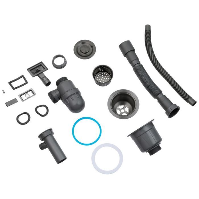 Мойка кухонная Kroner PVD Schwarze-4050HM (CV035374) изображение 11