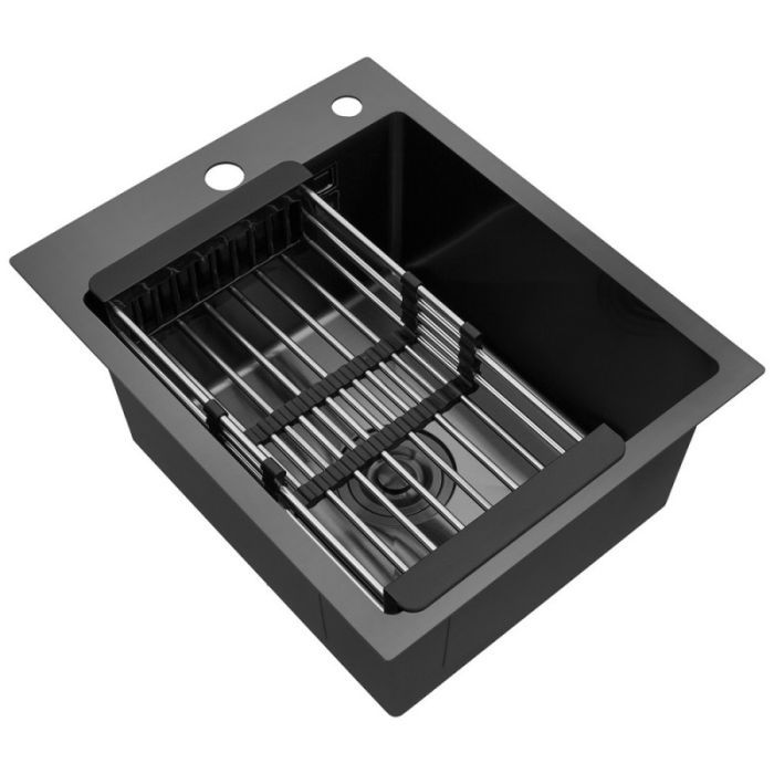 Мойка кухонная Kroner PVD Schwarze-4050HM (CV035374) изображение 4