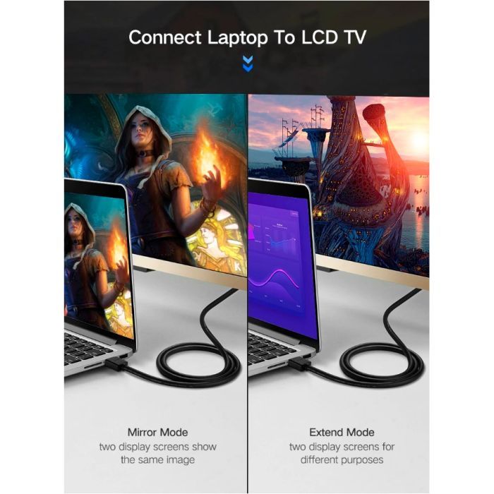 Кабель мультимедийный HDMI M to HDMI M 10.0m HD104 black Ugreen (10110) изображение 5