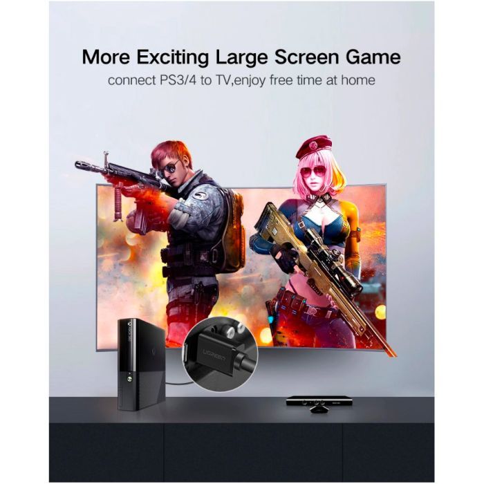 Кабель мультимедийный HDMI M to HDMI M 10.0m HD104 black Ugreen (10110) изображение 7