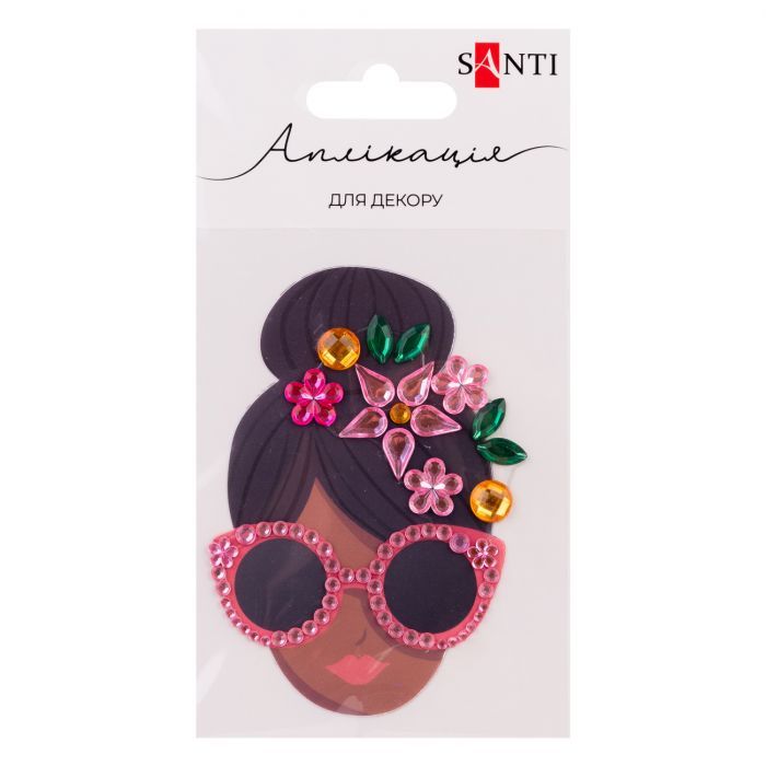 Набір для творчості Santi Модниця, аплікація зі страз самоклеючих, 8х6 см (743029)