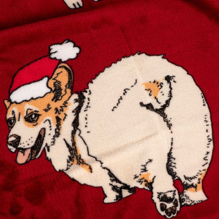 Плед Ardesto Christmas Flannel 160х200см, 100% полиэстер, рождественские корги (ART0119PB) изображение 3