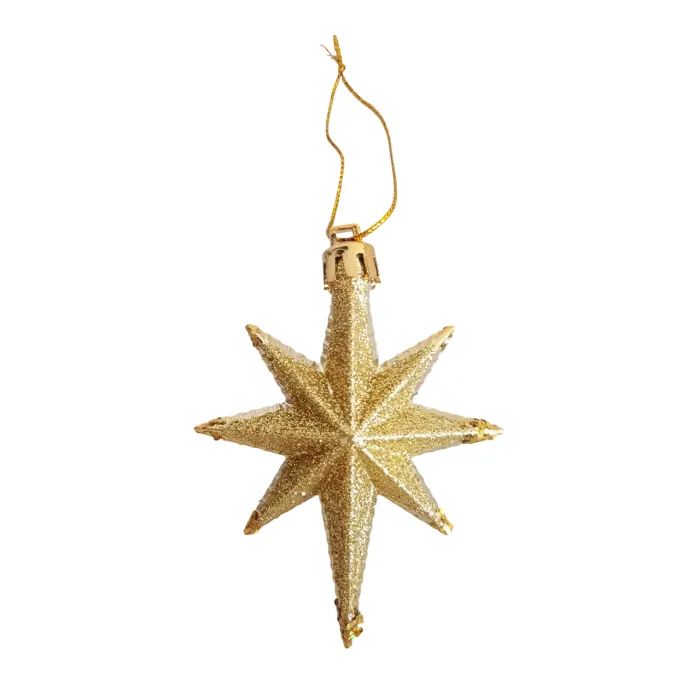 Елочная игрушка Chomik Зірки, 9 см, пластикові 4 шт,золоті (5901292631147_2) изображение 2