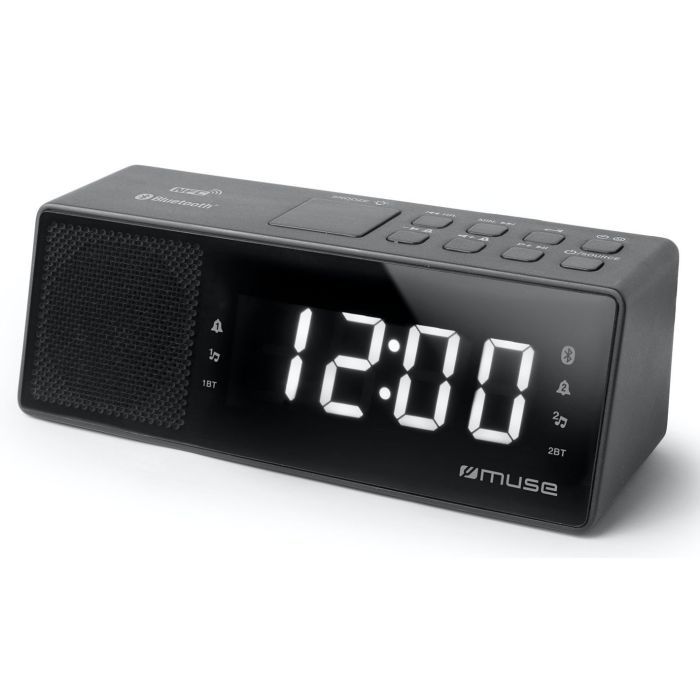 Настільний годинник Muse Радіо-годинник з USB чорний (M-172 BT)