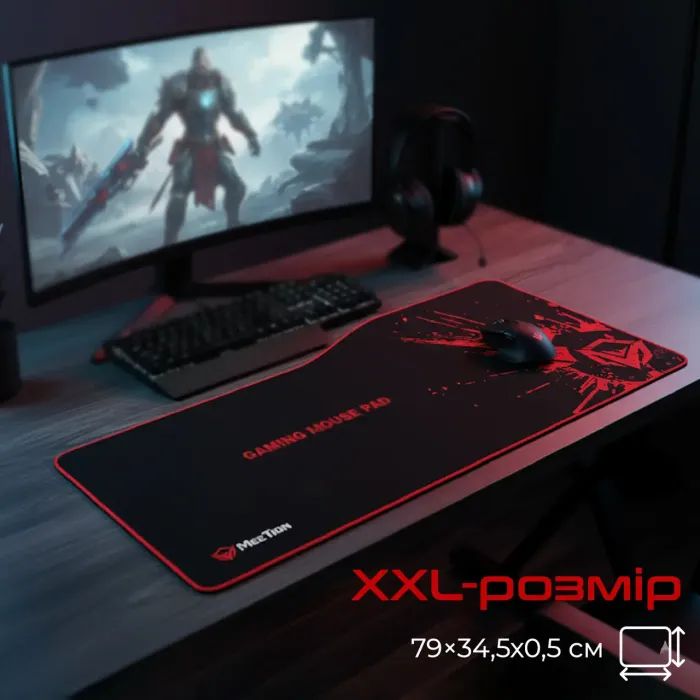 Килимок для мишки Meetion P100 Black/Red (MT-P100) зображення 6