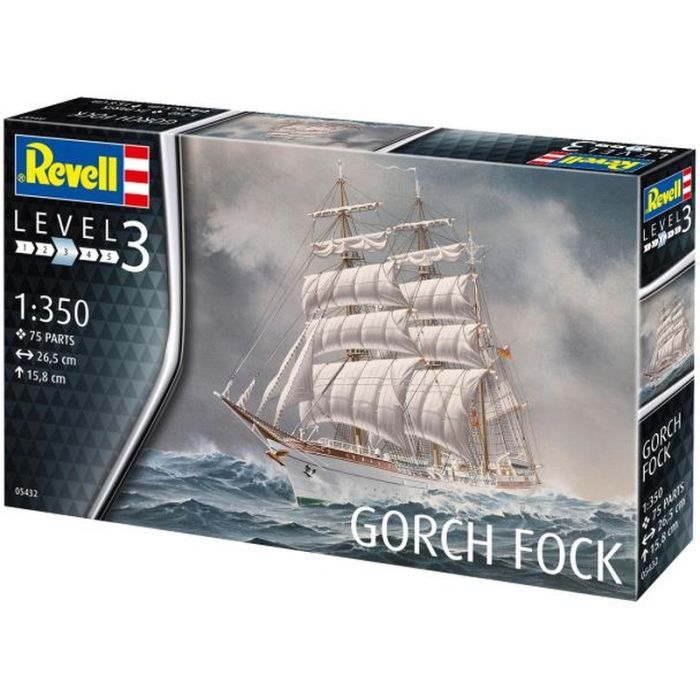 Сборная модель Revell Корабль Gorch Fock, уровень 3, 1:350 (RVL-05432) изображение 8